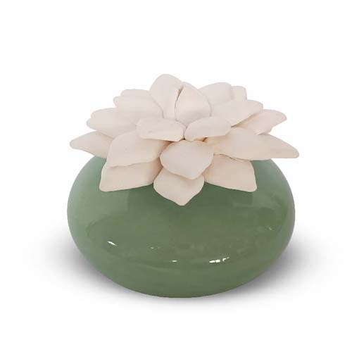 ceramic flower difuser green