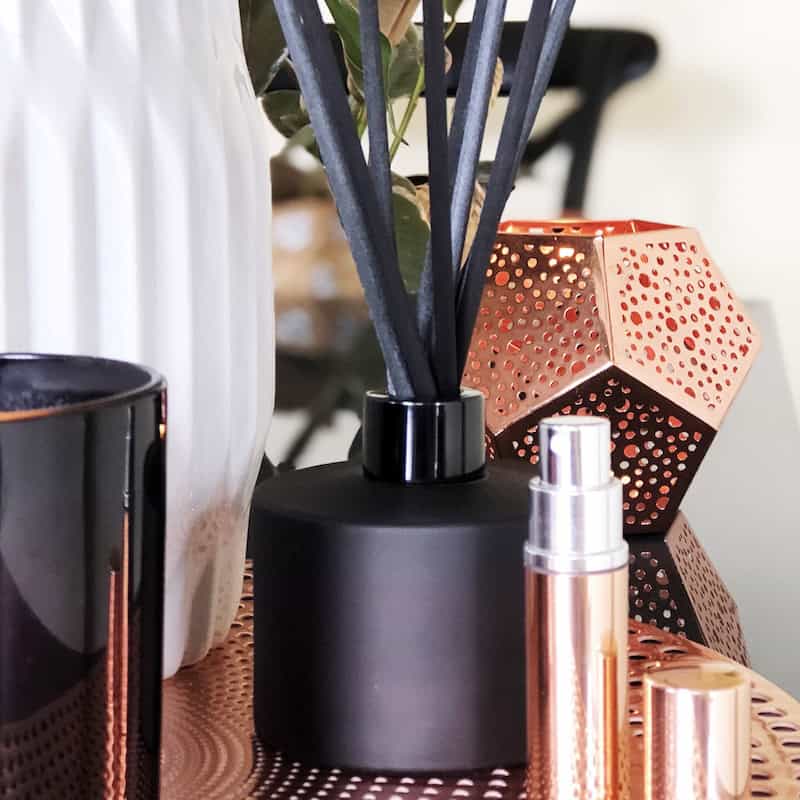 Matte Black Cyclinder Diffuser Bottle