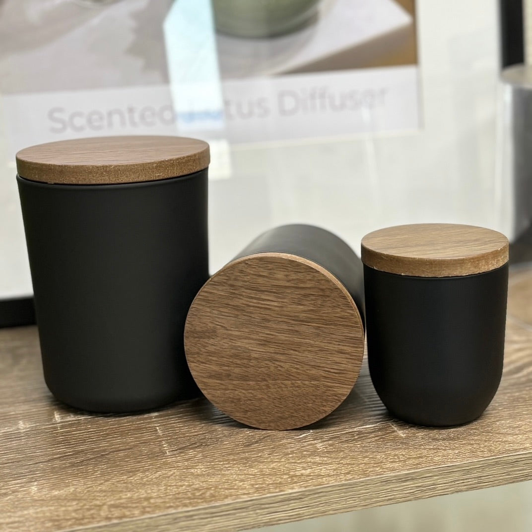 Dark Oak Wooden Lids - Medium