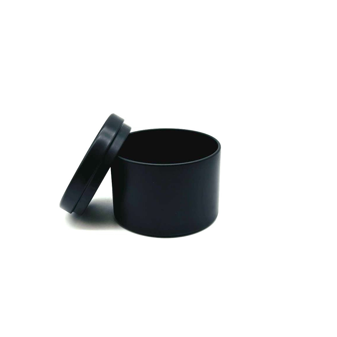 Candle Tin Black 4oz with Flush Lid