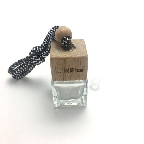 Hanging Diffuser Cubic Bottle 5ml-Natural Wood
