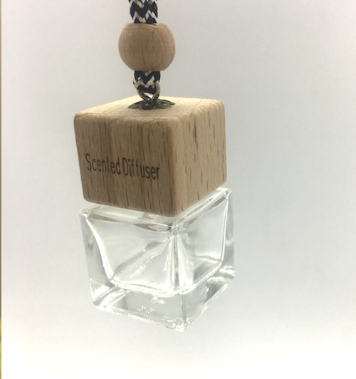 Hanging Diffuser Cubic Bottle 5ml-Natural Wood