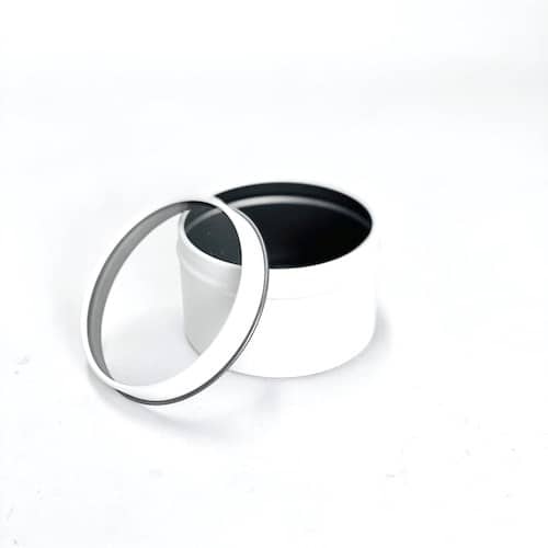 6oz travel tin white with window