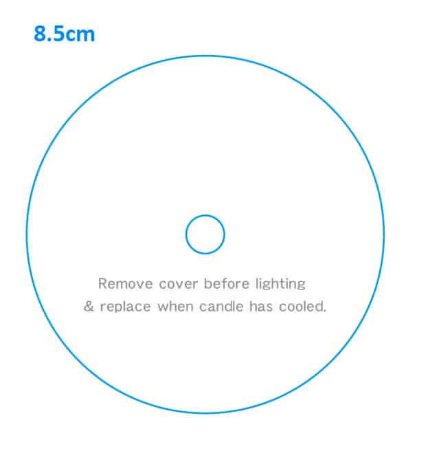 Candle Dust Cover White -85mm 1 Hole