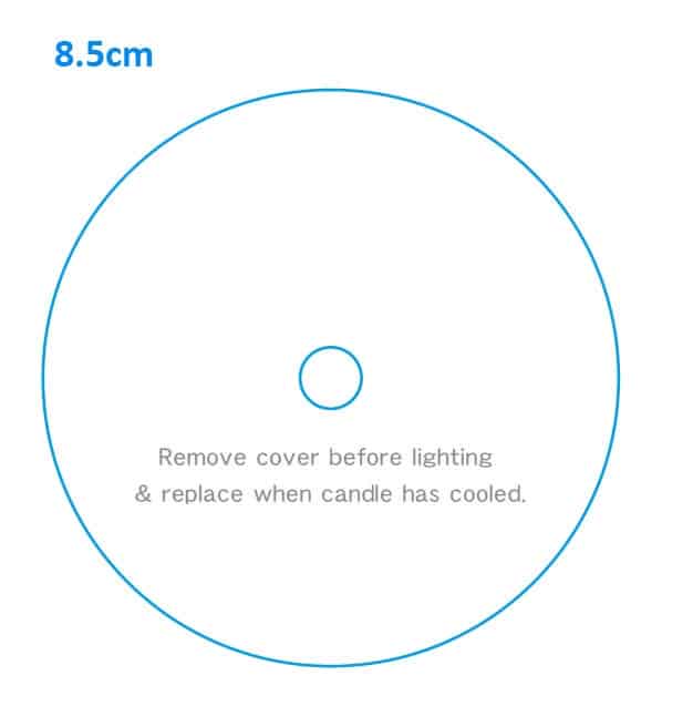 Candle Dust Cover Clear Plastic -85mm 1 hole