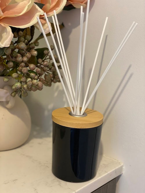 Bamboo Diffuser Lid Medium - Silver Ring