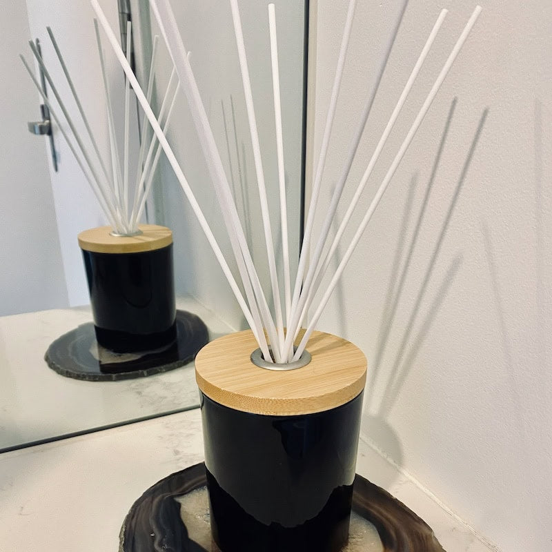 Bamboo Diffuser Lid Medium - Silver Ring