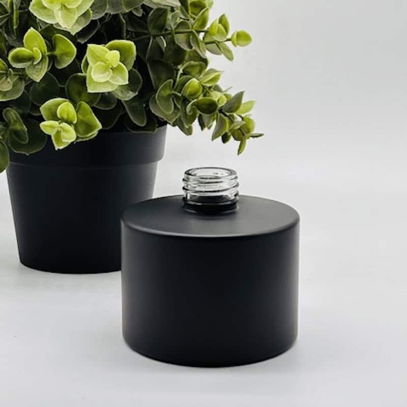Make your own scented reed diffuser with Matte Black Cylinder Diffuser Bottle