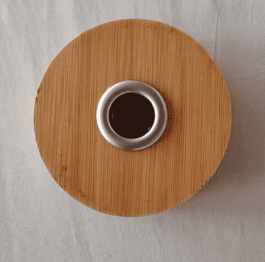 Bamboo Diffuser Lid Medium - Silver Ring