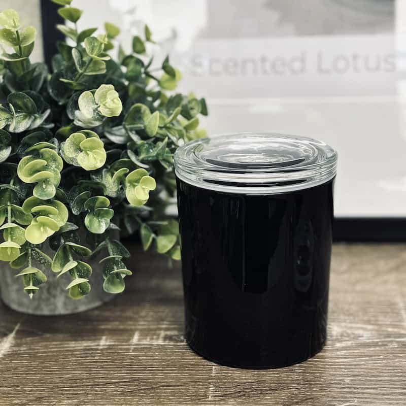 Glass Lid with our Medium Black Tumbler