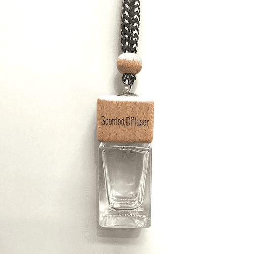 Hanging Diffuser Cubic Bottle 10ml-Natural Wood