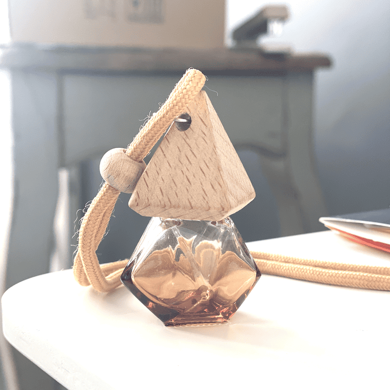 Hanging Diffuser Geometric Bottle 10ml-Natural Wood