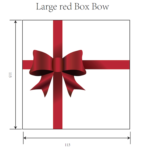 large red box bow