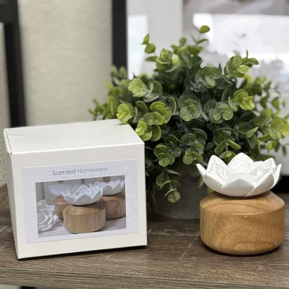 Lotus Flower with Wooden Base Japanese Honeysuckle