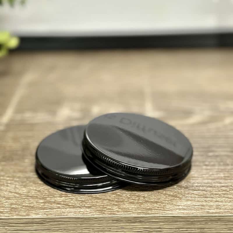 Black Metal Screw Top Lid