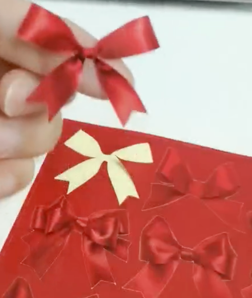 nine piece red bow set