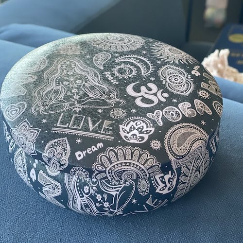 Decorative Tin - Embossed Peace Love Yoga Large