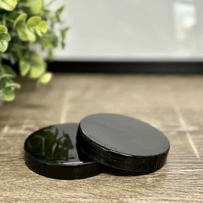 Black Plastic screw cap lid for 225 Apothecary Jar