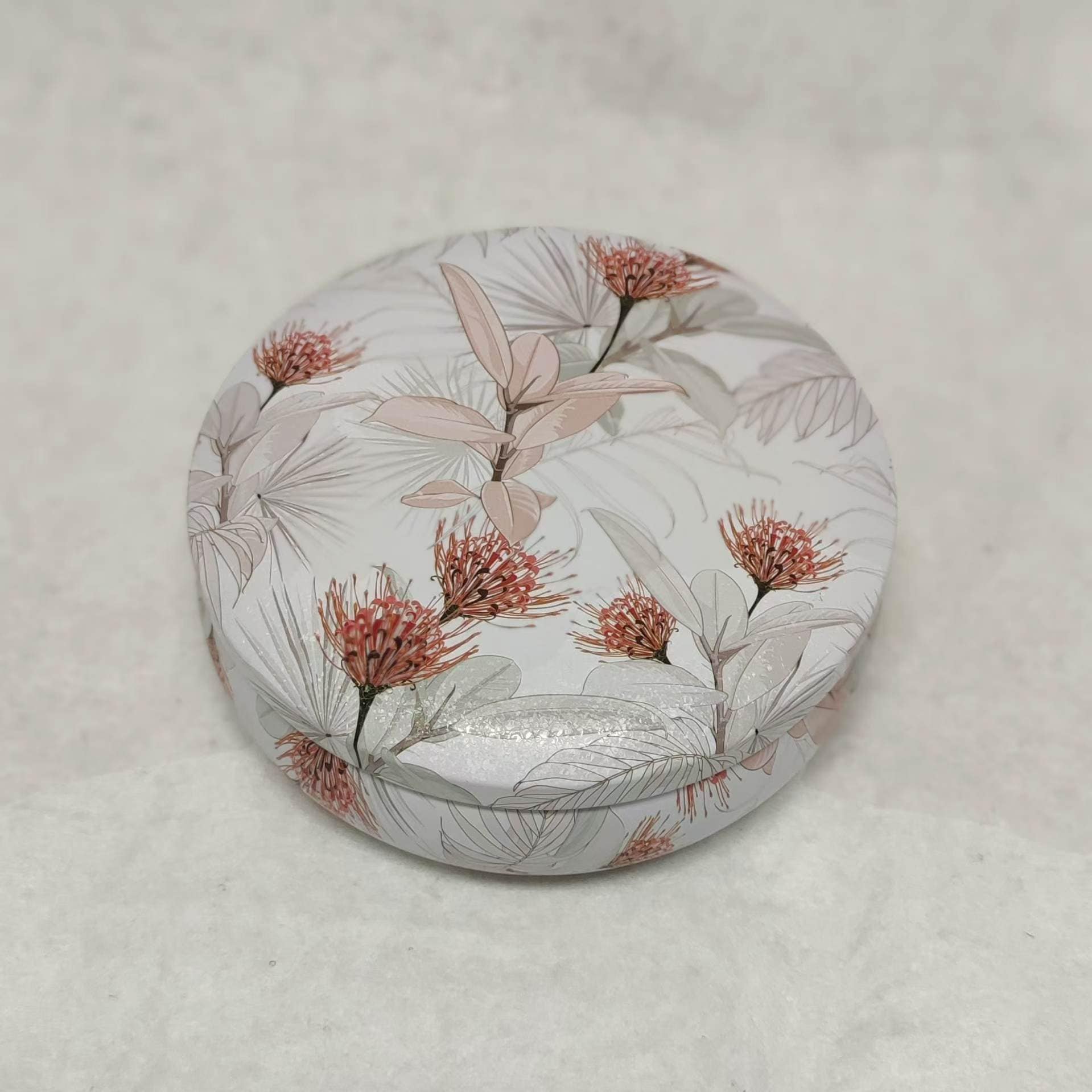 Decorative Tin - Embossed Protea Flowers Large