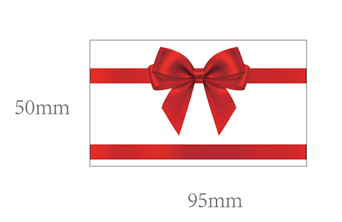 red bow & ribbon sticker 2 piece set 4