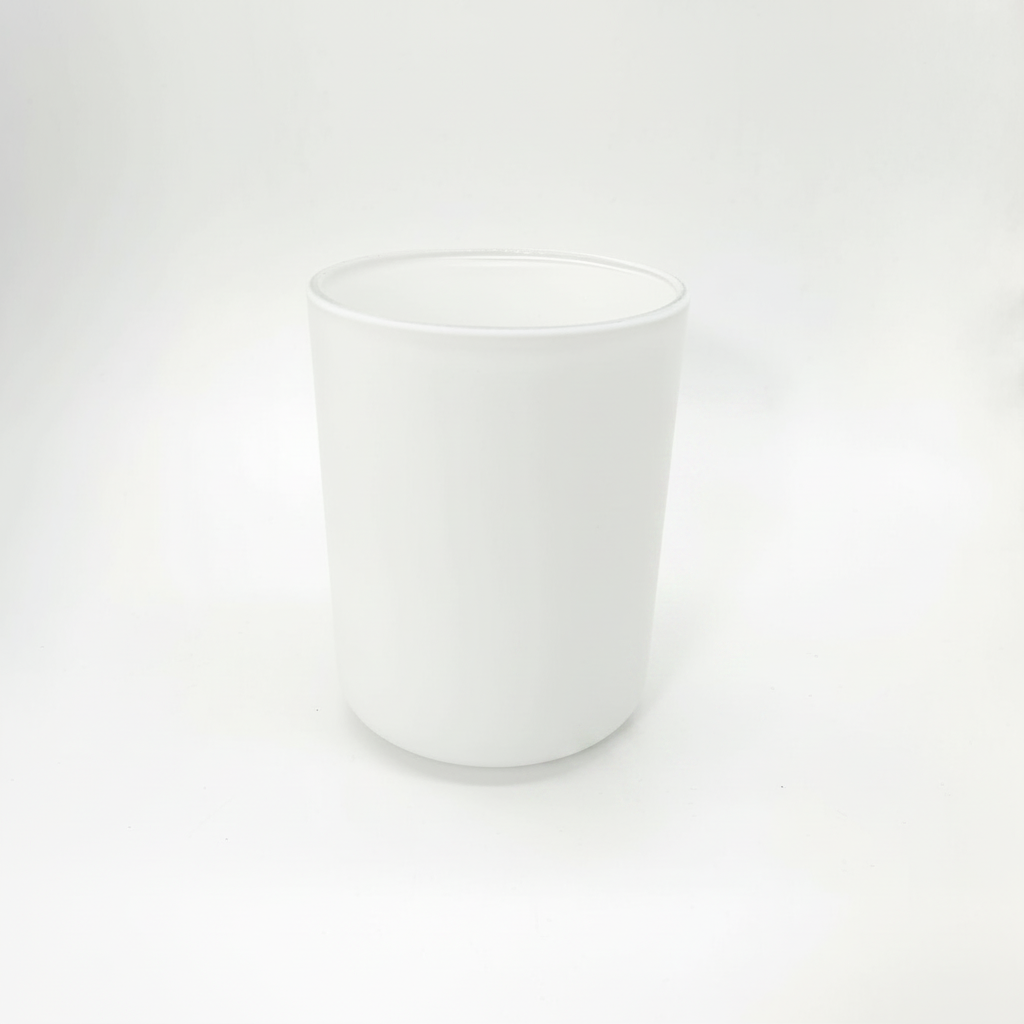 Large White Candle Glass Jar with Lid, Candle Supplies, Glassware Imports