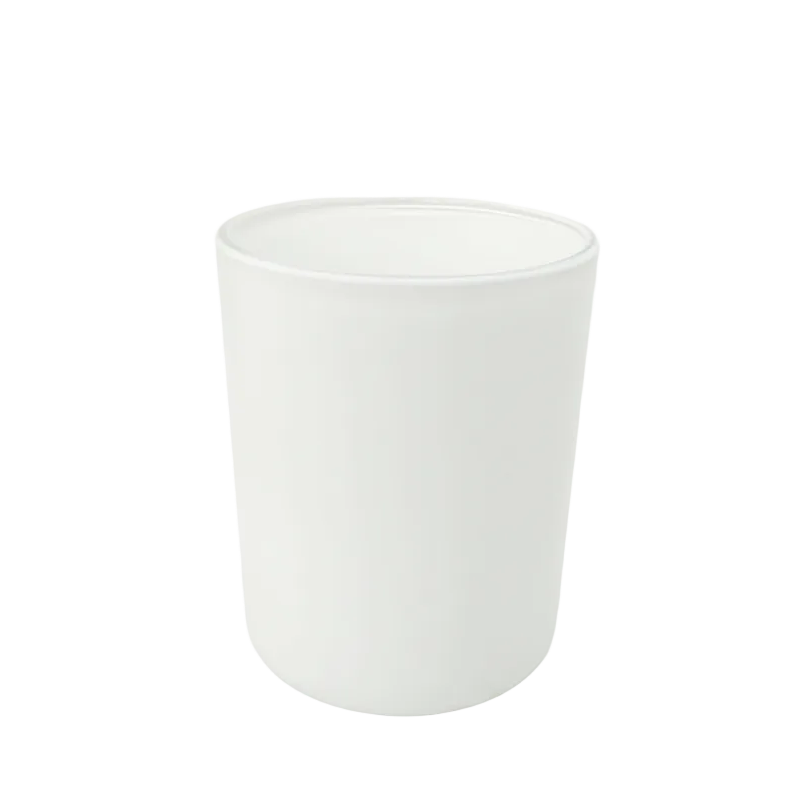 Large White Candle Glass Jar with Lid, Candle Supplies, Glassware Imports