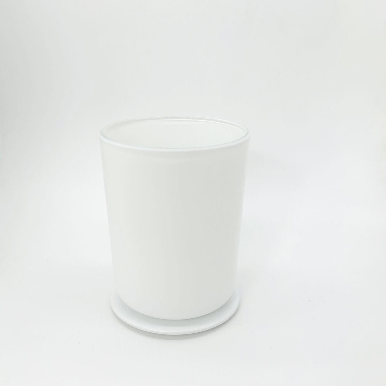 Large White Candle Glass Jar with Lid, Candle Supplies, Glassware Imports