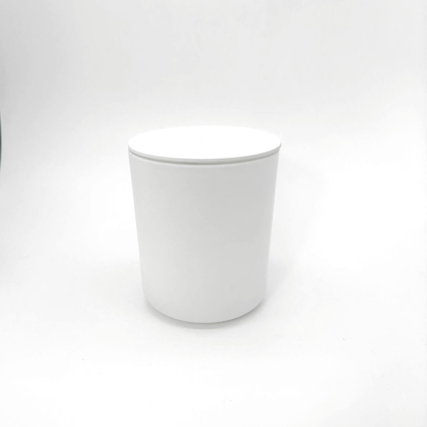 Medium White Candle Glass Jar with Lid, Candle Supplies, Glassware Imports
