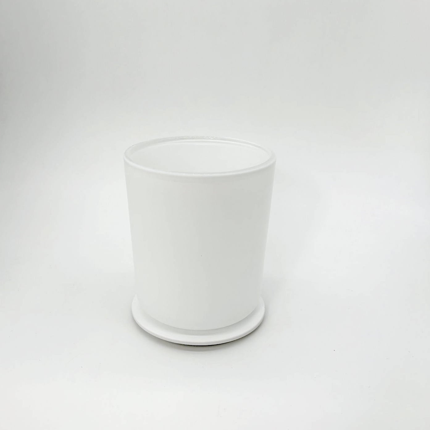 Medium White Candle Glass Jar with Lid, Candle Supplies, Glassware Imports
