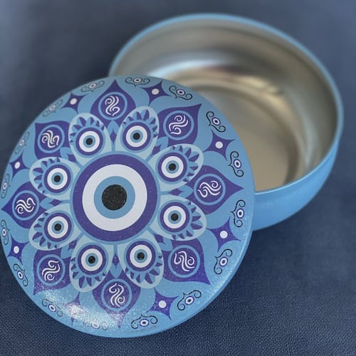 Decorative Tin - Embossed Spiritual Protection Large