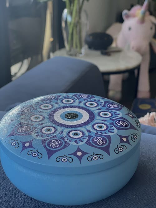 Decorative Tin - Embossed Spiritual Protection Large