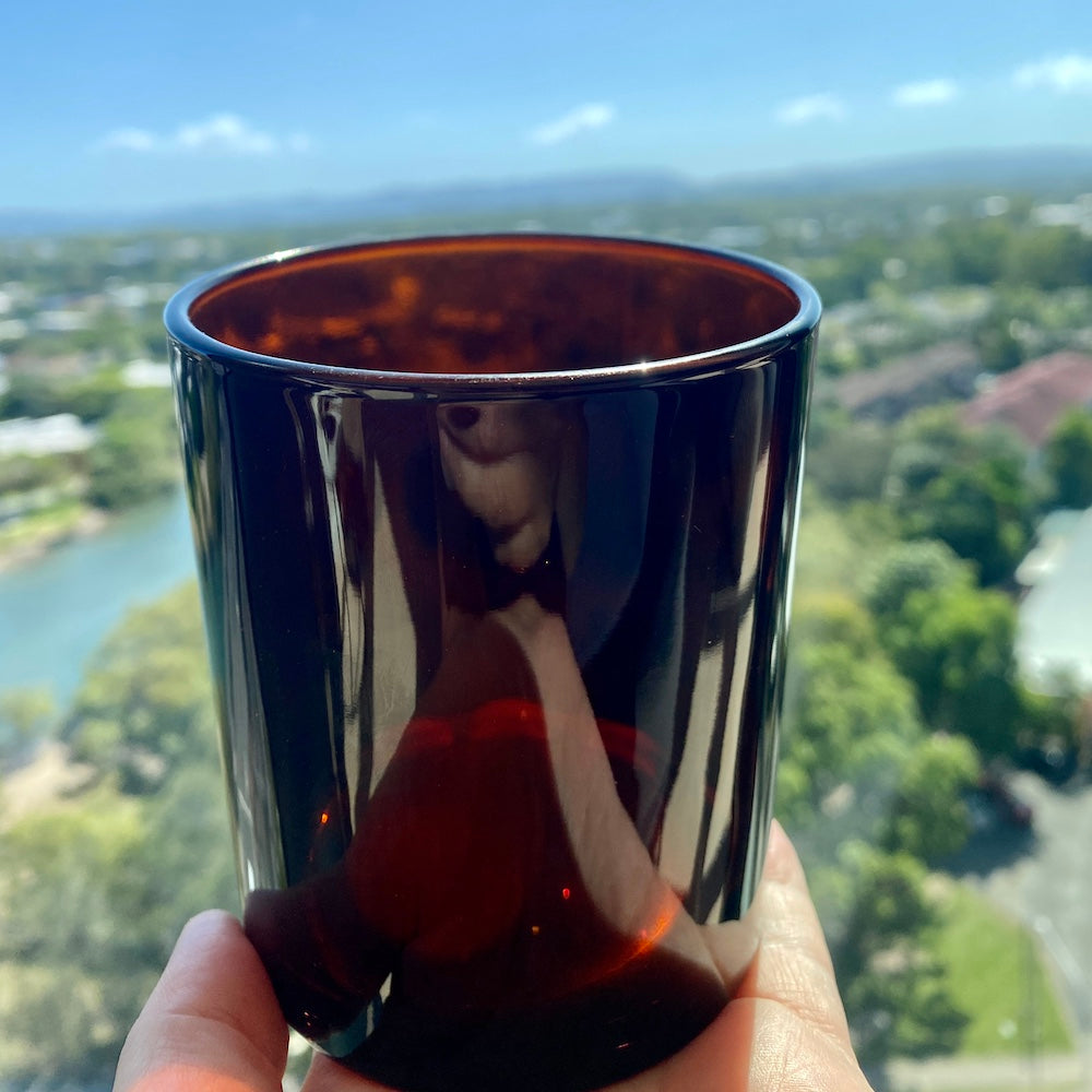 Tumbler Amber (Transparent) Glass - Medium