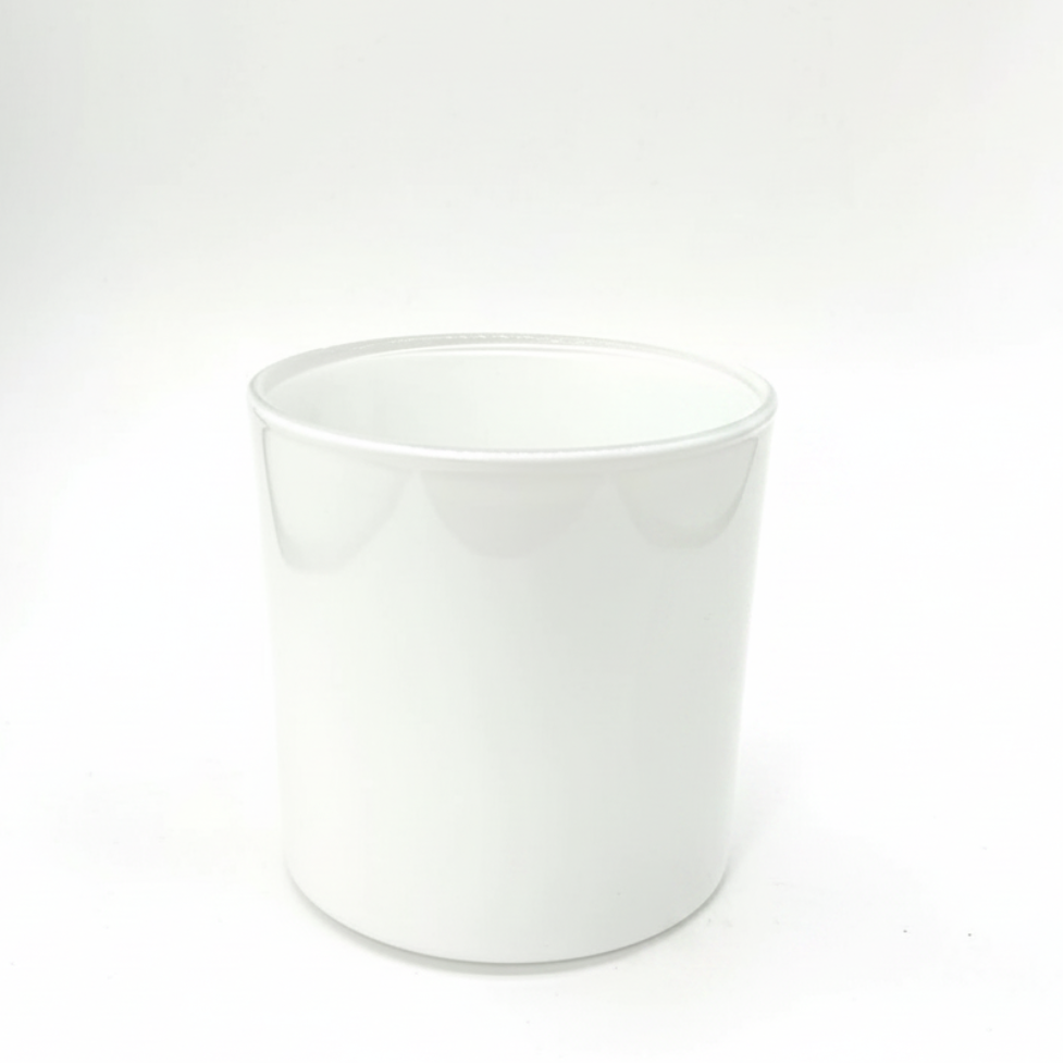 Large Tumbler White Candle Glass Jar, Candle Supplies, Glassware Imports