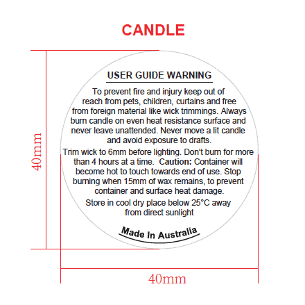Warning Label 40mm