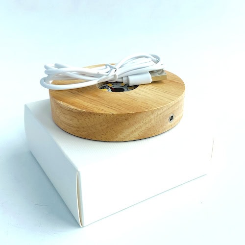 LED Light Up Wood Base - USB