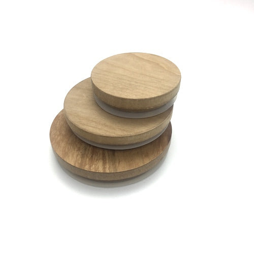 Natural Wooden Lids - Large