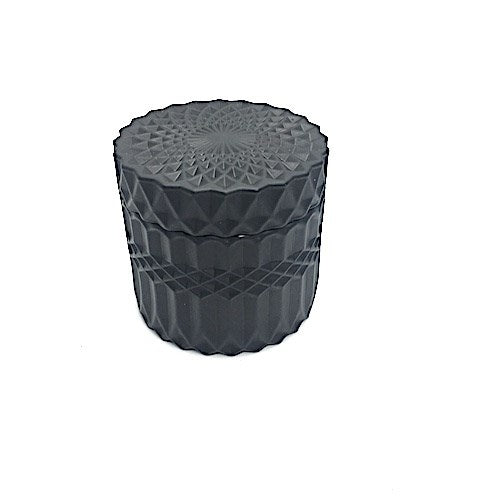 Mandala Glass Canister Small Matte Black