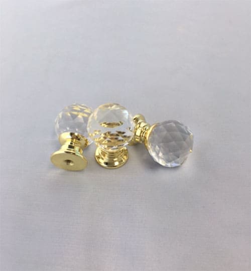 Crystal Ball Knob-Gold Base