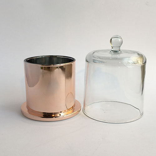 Deluxe Metro with Cloche Rose Gold, Candle Glass, Candle Making Supplies