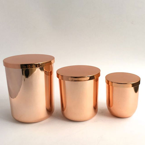 Fifth Avenue Rose Gold, Candle Glass with steel lid