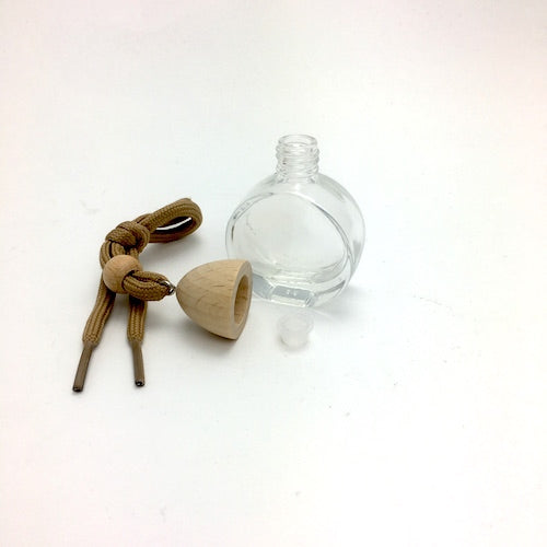 Hanging Diffuser Round Bottle 10ml-Natural Wood