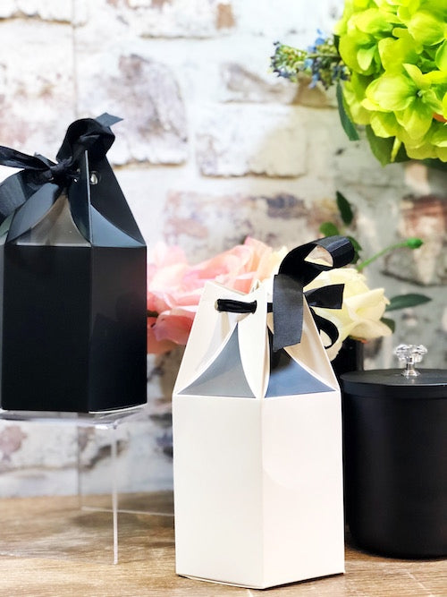 Gift Box - Large Hexagon Shape Solid Black