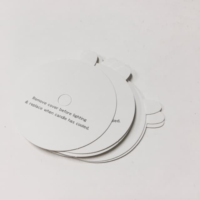 Candle Dust Cover White -85mm 1 Hole