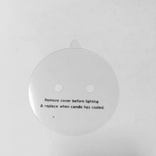 Candle Dust Cover Clear Plastic -85mm 2 holes