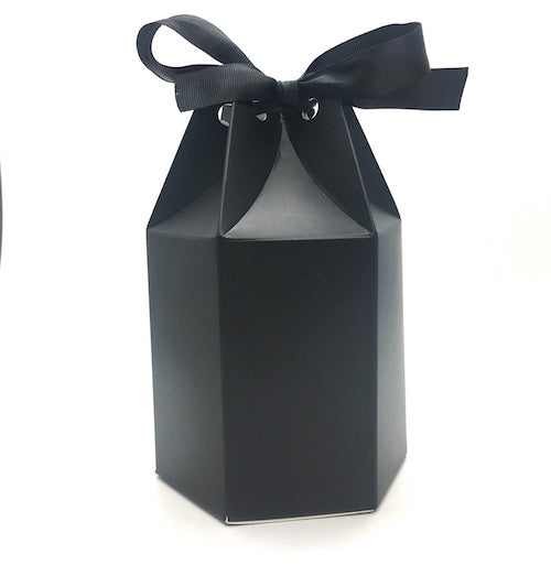 Gift Box - Large Hexagon Shape Solid Black