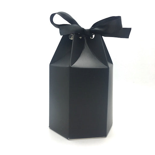Gift Box - Large Hexagon Shape Solid Black