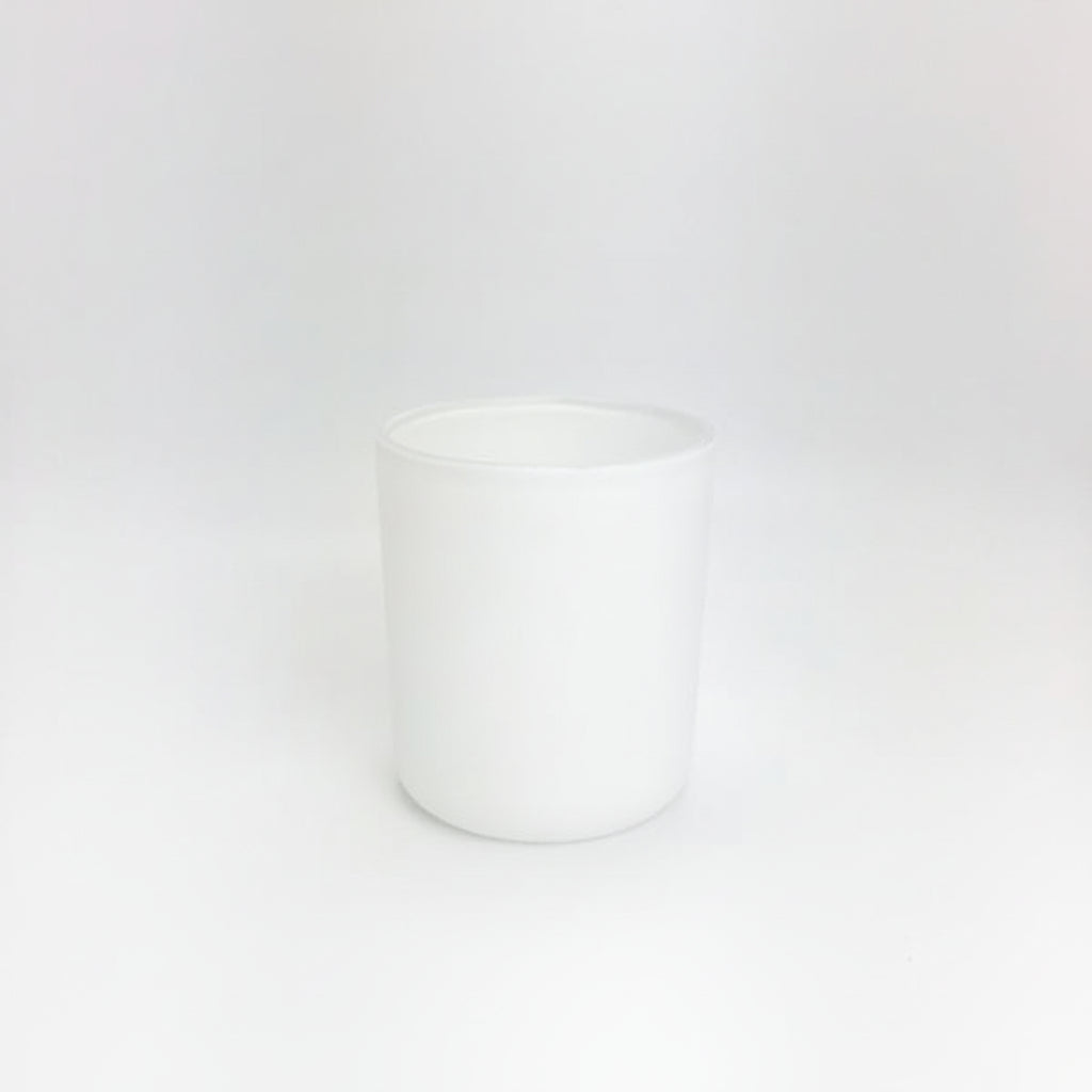Medium White Candle Glass Jar with Lid, Candle Supplies, Glassware Imports