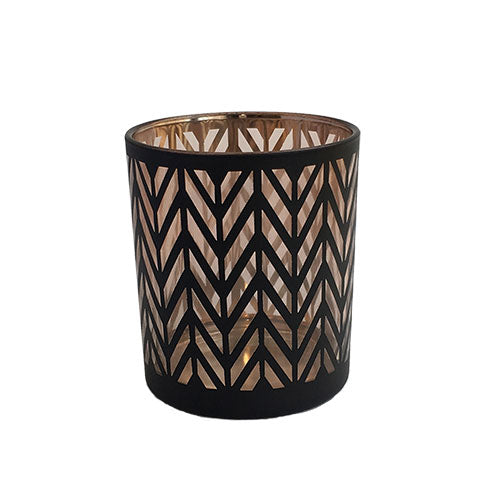 Park Lane Black Collection Glass Jar - Medium