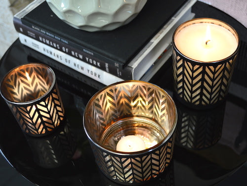 Park Lane Black Collection Glass Jar - Small