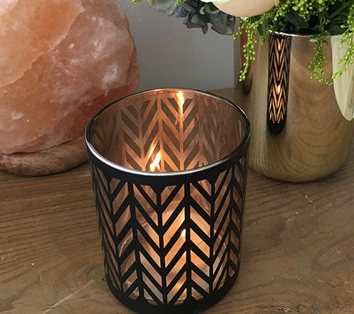 Park Lane Black Collection Glass Jar - Medium